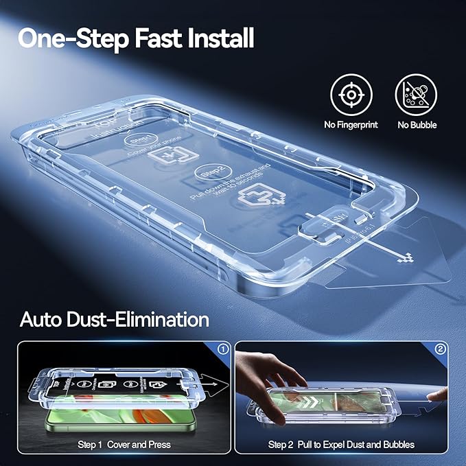 SMARTDEVIL [3+1 Pack Screen Protector For Google Pixel 9 With Camera Lens Protector, FingerPrint Reader Compatible, Clear 9H Tempered Glass Film, Fast & Easy Installation, Alignment Frame