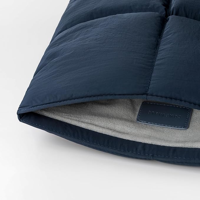 Comfyable Puffy Laptop Sleeve 15 Inch 16 Inch, Quilted Puffer Laptop Carrying Case, Pillow Pouch Compatible for MacBook Air 15 in M4 2025 & MacBook Pro 16 in M4 2024, Dark Blue