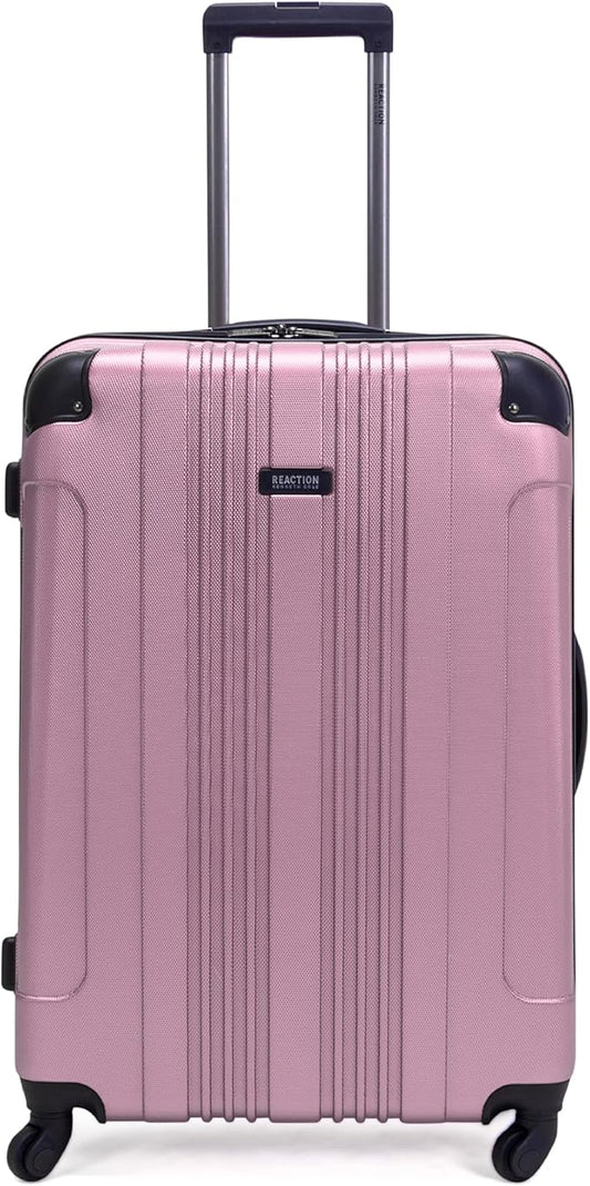 Kenneth Cole REACTION Out of Bounds Lightweight Hardshell 4-Wheel Spinner Luggage, Blush, 28-Inch Checked