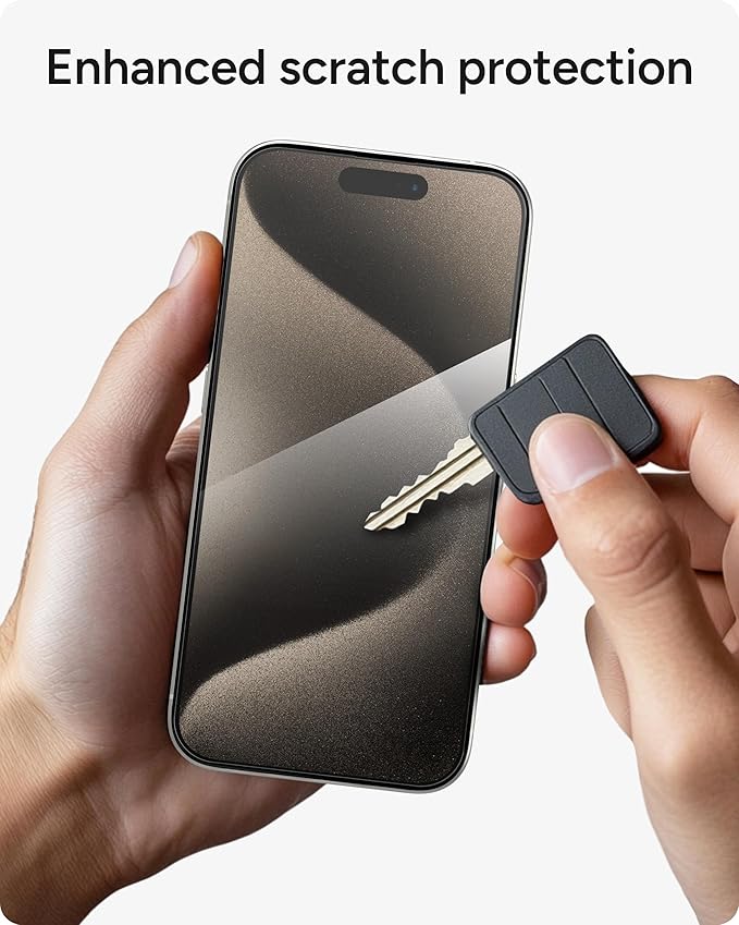 ZAGG Glass Elite iPhone 15 Pro Screen Protector - 5X Stronger with Reinforced Edges, Scratch & Smudge-Resistant Surface, InvisibleShield, Easy to Install