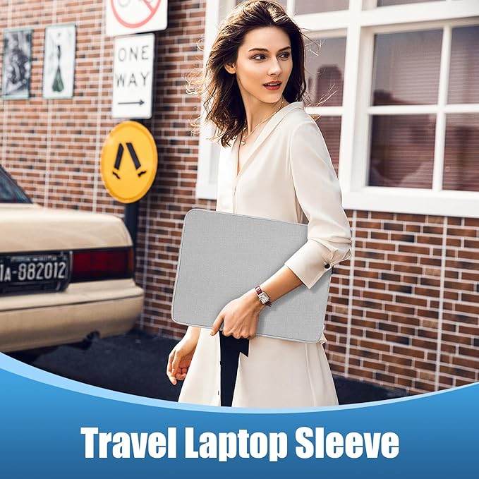 Ctemnpho 18.5 inch Portable Monitor Case Storage Bag, Portable Computer Cover Bag with Pocket Zipper for 18.5 inch, Notebook Computer Gaming Display Protective Travel（Gray）