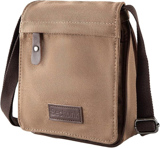 Sechunk Vintage Canvas Messenger Cross body bag Shoulder bag