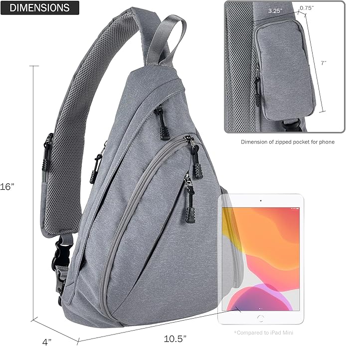 JESSIE & JAMES Peyton Crossbody Sling Backpack Concealed Carry Purse For Women Men Outdoor Chest Bag Shoulder Backpack