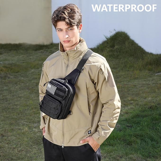 Wotony Tactical Crossbody Bag for Men - Durable Sling Bag with Cross Body Design EDC Shoulder bag