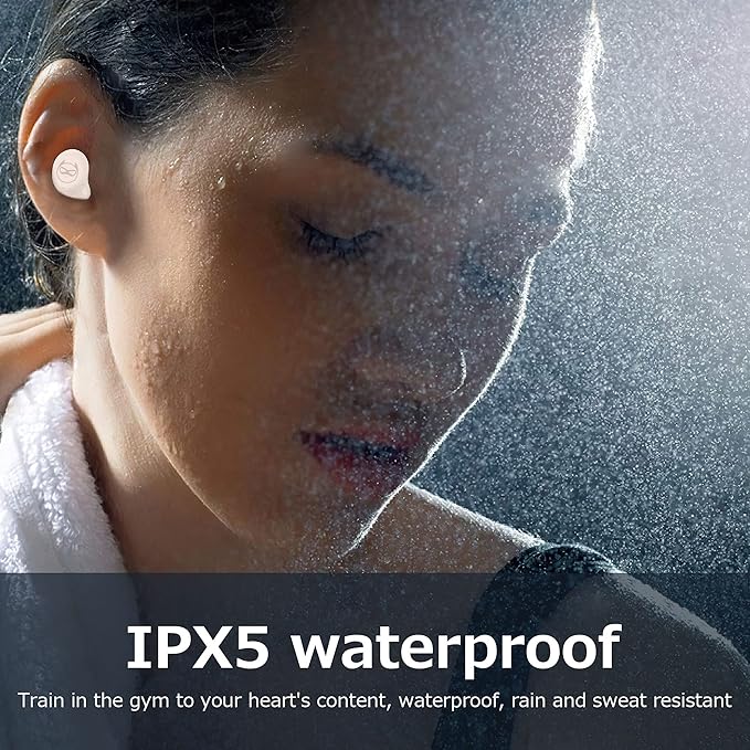 Kids Earbuds, Wireless Bluetooth Girls Boys Headphones with Microphones, 85dB Healthy Volume Control Protect Hearing, Lightweight, Waterproof, 30Hrs Playtime,Earphones for iPad Tablet Computers.