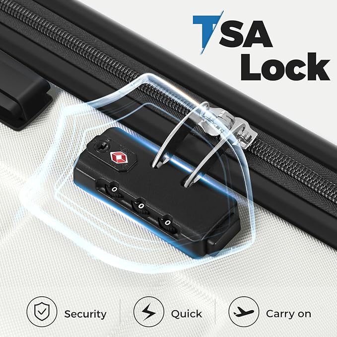 Krute Luggage 28 Inch Suitcase With Spinner Wheels Large Suitcases Lightweight Hard Shell PC ABS TSA Lock Checked Luggages