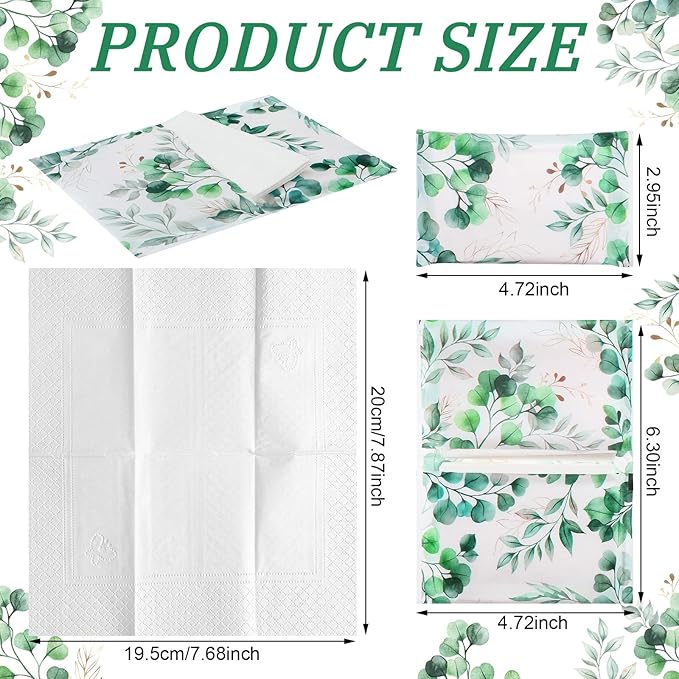 PerKoop 100 Packs Travel Size Tissues Disposable Pocket Facial Tissues Bulk for Travel Wedding Guest School Wallet Purse Home Supplies, 1000 Sheets 3 Ply (Eucalyptus Leaf)