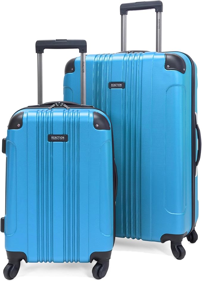 Kenneth Cole REACTION Out of Bounds Lightweight Hardshell 4-Wheel Spinner Luggage, Teal, 2-Piece Set (20" & 28")