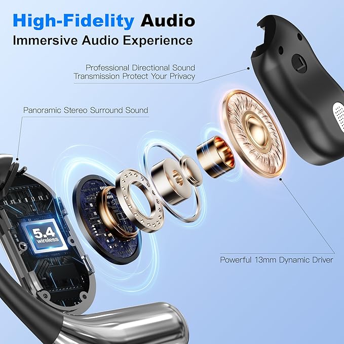 AI Language Translation Earbuds, 3-in-1 AI Wireless Translator Earbuds Real Time Translating Earbud for 144 Languages, HF Sound, Bluetooth 5.4 Headphones for Travel Sport Business (Black)