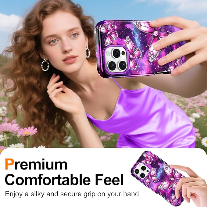 Btscase for iPhone 16 Pro Max Case [Compatible with Magsafe] [Military-Grade Drop Protection] Slim Anti-Scratch Smooth Touch TPU Bumper Shockproof Magnetic Phone Case for Women Girls Men, Hot Pink