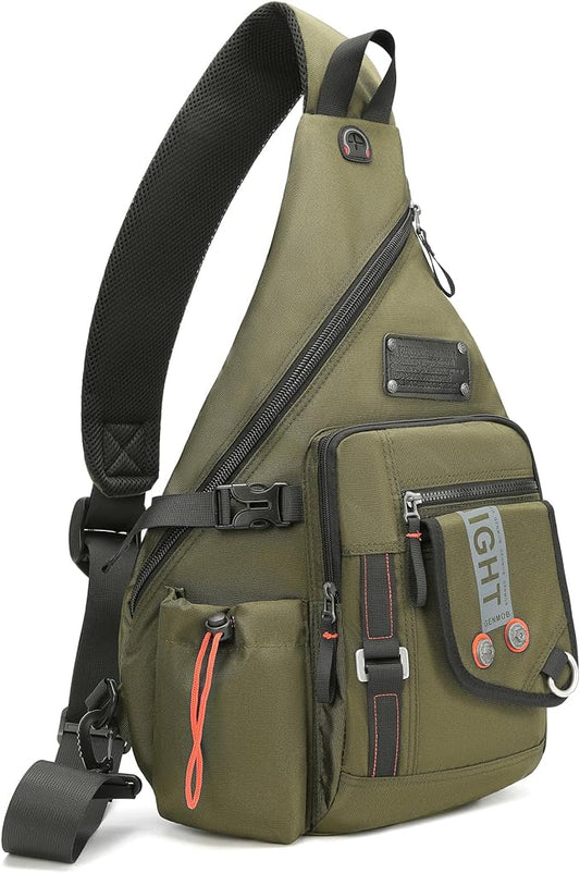 Large Sling Backpack, Sling Chest Bag Shoulder Crossbody Daypacks Fits 14.1-Inch Laptop for Travel Outdoor Men Women