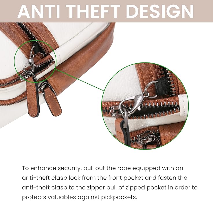 HESHE Sling Bag for Women Anti Theft Small Crossbody Bags Faux Leather Fanny Pack RFID Blocking Cross Body Purse for Travel