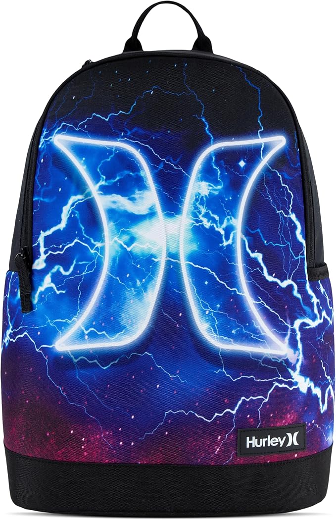 Hurley Men's Graphic Backpack, Lightening, One Size
