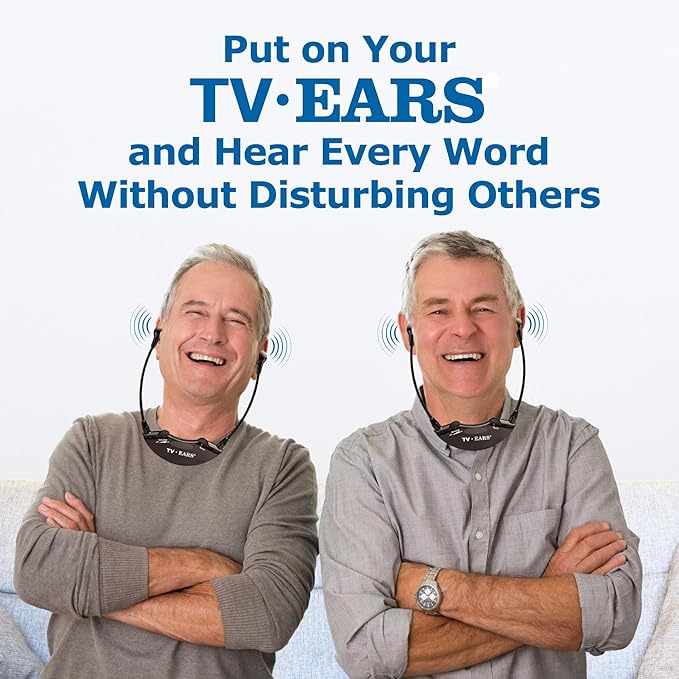 TV · EARS 5.0 Dual Digital Wireless Headset System for Watching, Includes 2 Headsets & RF Transmitter Compatible with Most TV Brands, Ideal for Seniors & with Hearing Difficulties