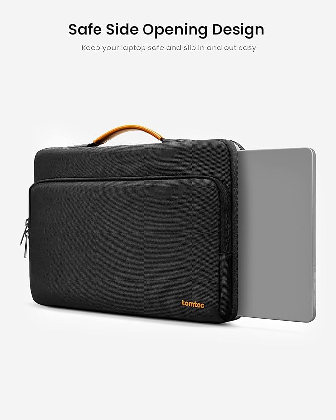 tomtoc 360 Protective Laptop Carrying Case for 2024 New 16-inch MacBook Pro M4/M3/M2/M1 Pro/Max 2024-2019, Water-Resistant Laptop Bag Sleeve with Accessory Pocket for The New Razer Blade 15