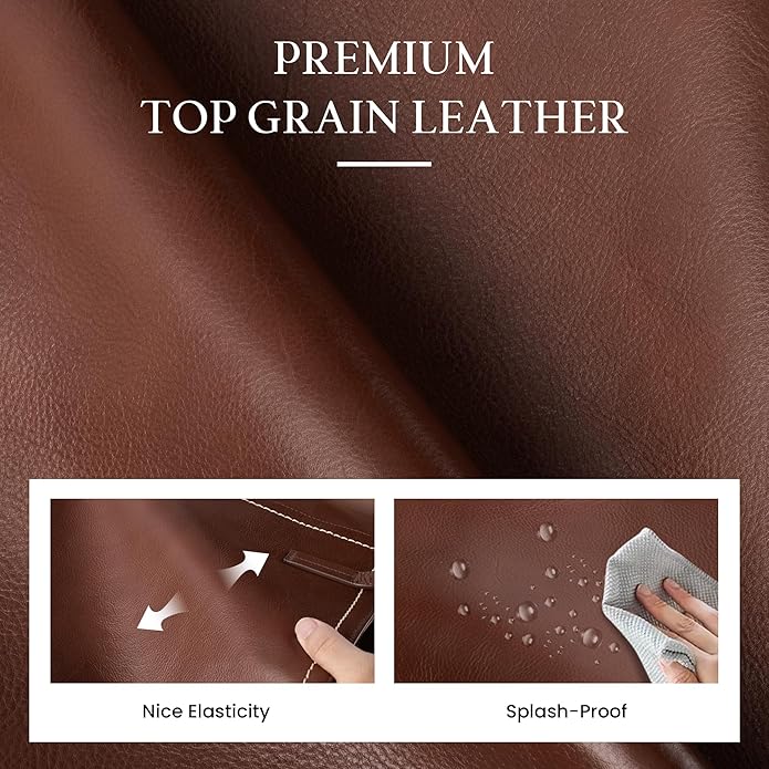 befen Vintage Genuine Leather Work Tote Bag for Women Large Tote Bag with Zipper Leather Purse and Handbags with Compartment