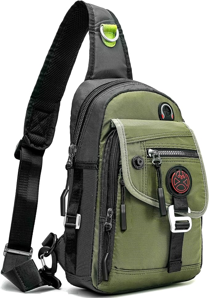 NICGID Sling Bag Chest Shoulder Backpack Crossbody Bags for Tablet Laptop Outdoor Hiking Men Women