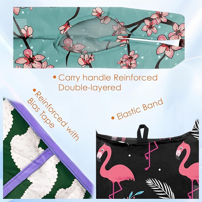 BeeGreen Reusable Grocery Bags Bulk Gifts 10-Pack - Large Tote with Zipper Pouch | Foldable & Washable Polyester Shopping Bags Heavy Duty Animal Lover Gifts Reusable Bag With Handles