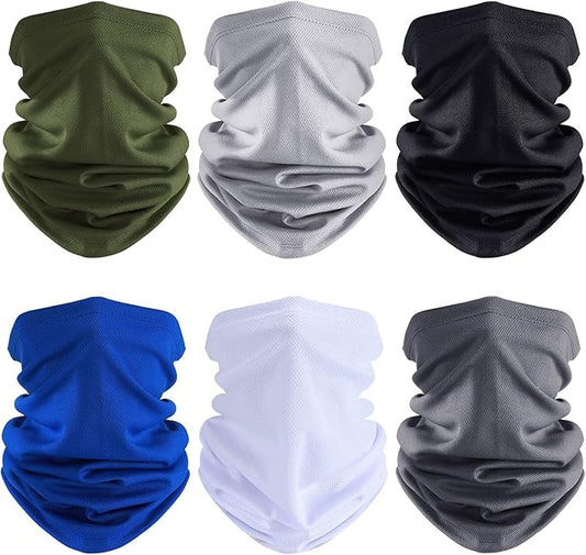 Geyoga Winter Face Mask for Men UV Protection Mask Sunscreen Breathable Windproof Neck Gaiters Scarf Fishing Cycling Running