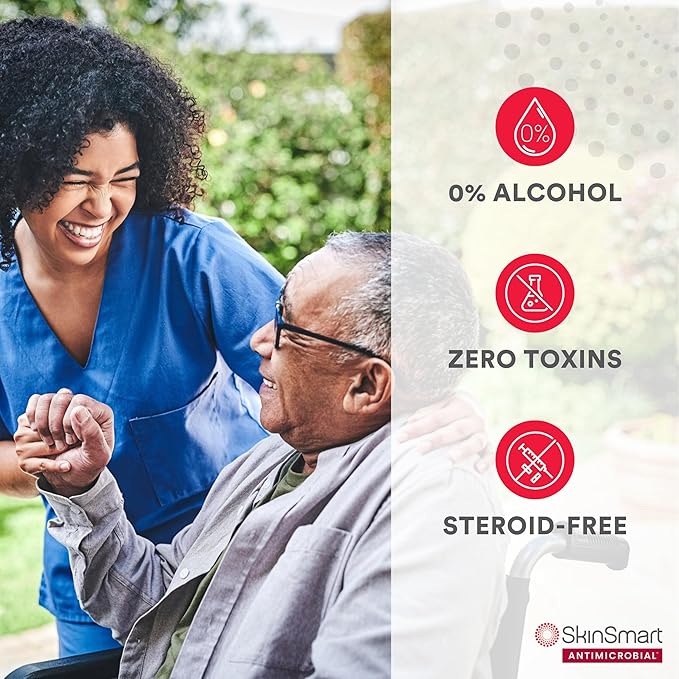 SkinSmart Antimicrobial Wound Therapy, Hypochlorous Acid Safely Removes Bacteria so Wounds Can Heal, 2 Ounce Clear Spray (Pack of 3)