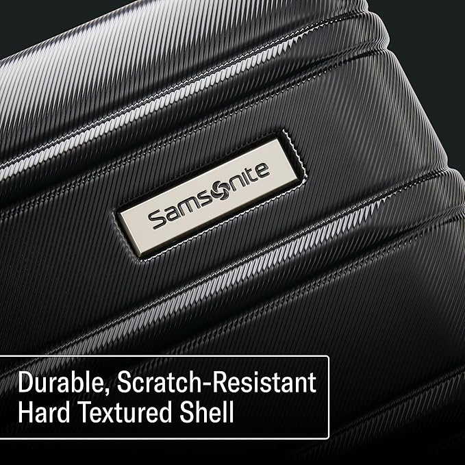 Samsonite Omni 2 Hardside Expandable Luggage with Spinner Wheels, 3-Piece Set (19/24/28), Midnight Black