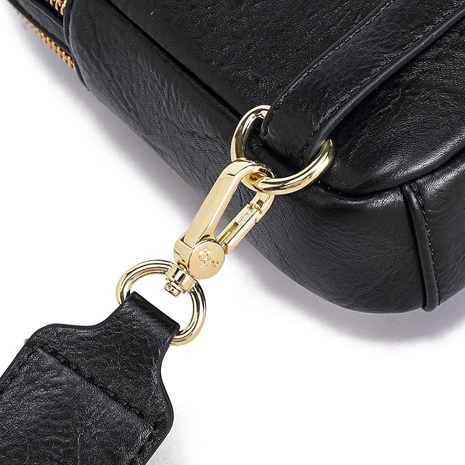 INICAT RFID Blocking Sling Bag Leather Crossbody Bags for Women Fanny Pack Cross Body for Woman Chest Bag for Travel 1.9L