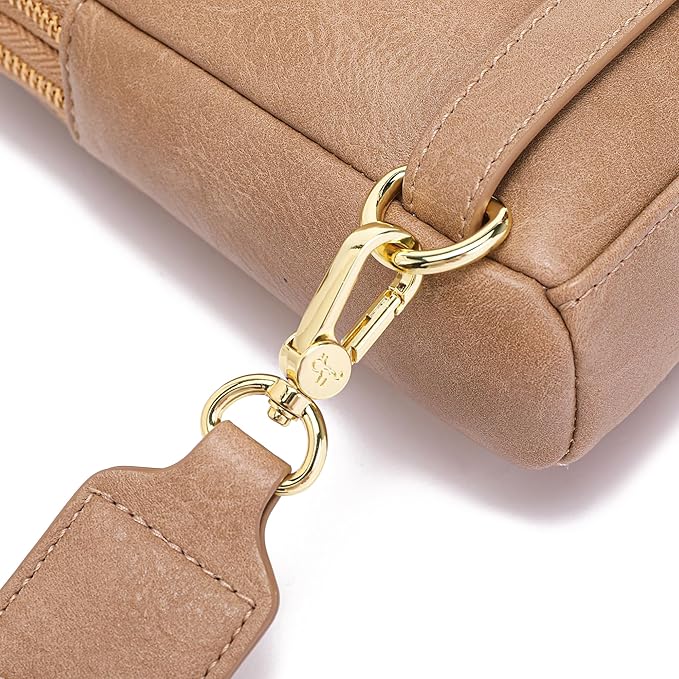 INICAT RFID Blocking Sling Bag Leather Crossbody Bags for Women Fanny Pack Cross Body for Woman Chest Bag for Travel 1.9L