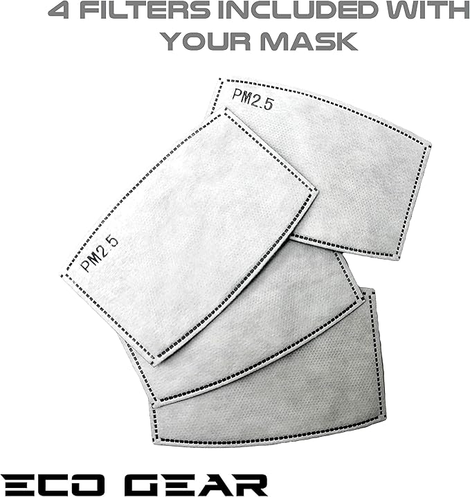 Anti Pollution Face Mask Particulate Respirator| Mask for Dust, Exhaust Gas, Smoke, Smog, Pollen and Fumes | Unisex Military Grade Washable Mouth Mask