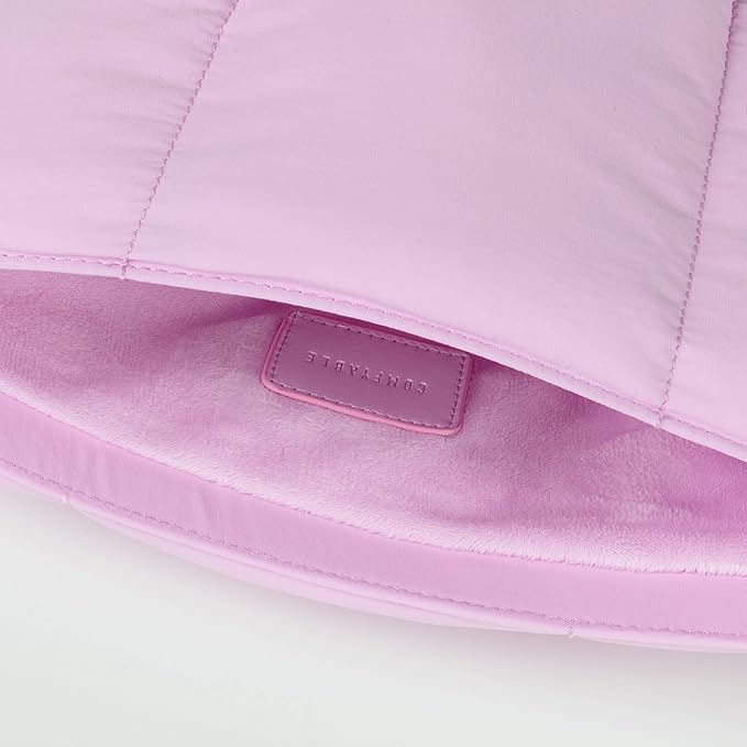 Comfyable Puffy Laptop Sleeve 15 Inch 16 Inch, Quilted Puffer Laptop Carrying Case for Women, Pillow Pouch Compatible for MacBook Air 15 in M4 2025 & MacBook Pro 16 in M4 2024, Lavender