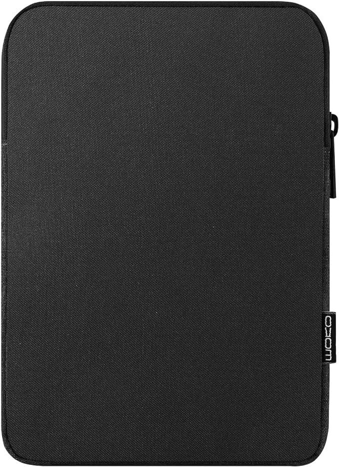 MoKo 13 Inch Tablet Sleeve Fits 13inch iPad Air M3 2025, iPad Pro M4/Air M2 2024, iPad Pro 12.9, Galaxy Tab S8+/S9+ 12.4, Polyester Bag Fit with Apple Pencil or Smart Keyboard,Black