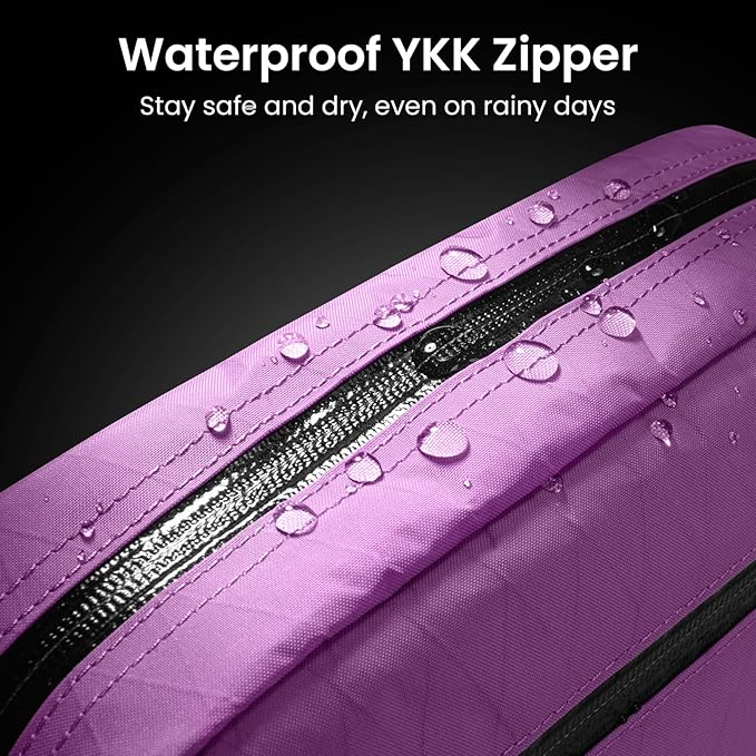 tomtoc 1.5L X-Pac Sling Bag with RFID Blocking, Crossbody Bag Minimalist Chest Shoulder Pack for Men/Women, Water-resistant Lightweight Casual Funny Pack for Travel, Daily Commute