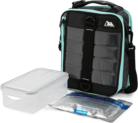 Arctic Zone Ultimate Expandable Insulated Lunch Box, Dual Compartment Insulated - Gray