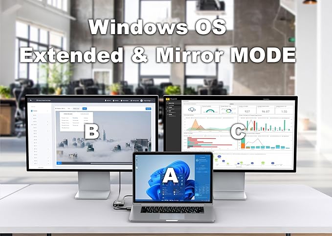 USB C to Dual DisplayPort Adapter Hub, Extended Dual 4K 60Hz Display Port Multi Monitors Splitter for Thunderbolt 3/4 and USB4 Compatible Dell XPS 13 15, Lenovo Yoga, Samsung Chromebook, HP, and More
