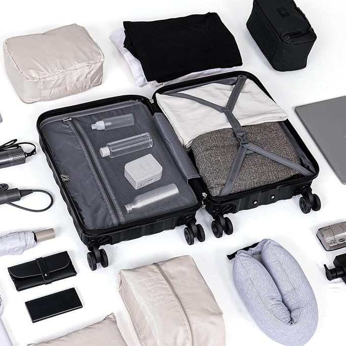 Luggage Sets 3 Piece,Suitcases with Wheels,Carry On Luggage Set 22x14x9 Airline Approved,Hardshell Luggage Sets With TSA Lock,20 Inch Carry On Suitcase