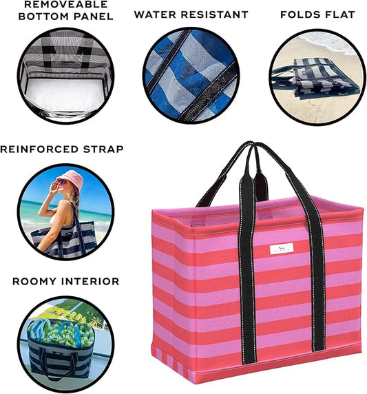SCOUT Roadtripper - Large Beach Tote Bags For Women - Sandproof Breathable Woven Beach Bag, Pool Bag And Travel - Mom Bag