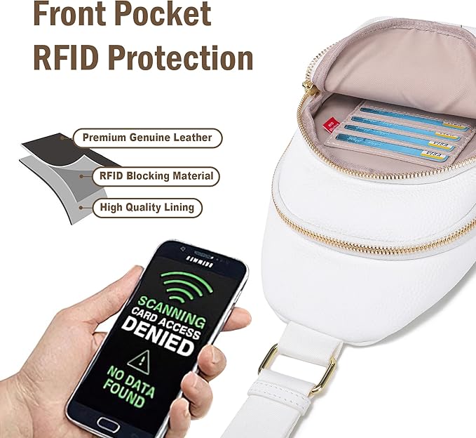 Haytijoe Crossbody Bags for Women Leather Sling Bag Anti-theft Cross Body Bag Travel Sling Purse Chest Bags Fanny Packs