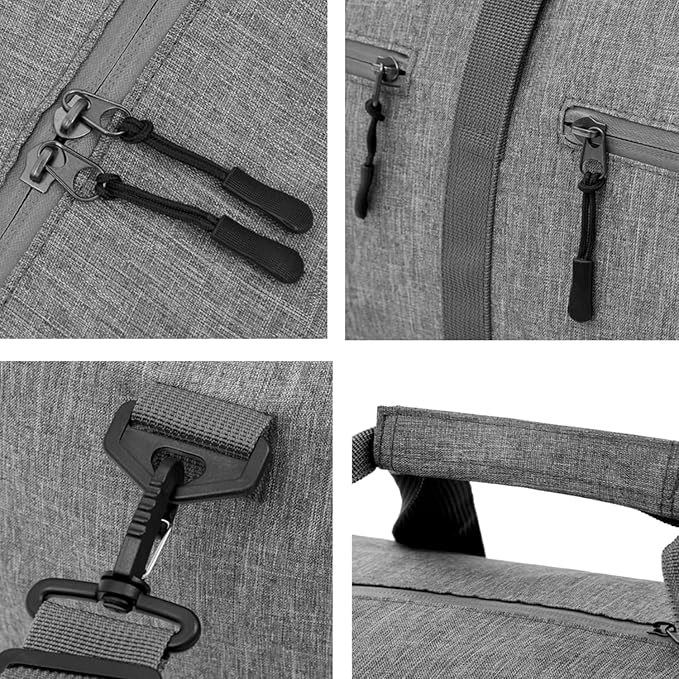 Dimayar 115L Travel Duffle Bag for Men Women - Foldable Duffel Bag with Shoes Compartment - Overnight Bags Waterproof & Tear Resistant(Gray)