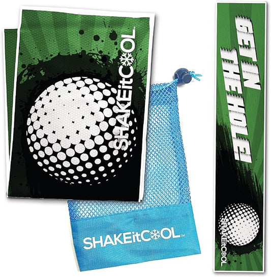 SHAKEitCOOL Original Cooling Towel – Be Cool in Style - Heat Relief, Soft, Lightweight, Sun Protection, Easy Clean - Perfect for Biking, Running, Yoga, Gym, Gardening - Golf