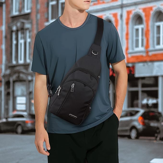 Seoky Rop Small Sling Bag Crossbody for Men Women One Strap Shoulder Cross Body Bag Sling Backpack for Travel