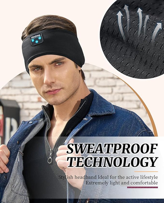Sleep Headphones for Sleeping, Bluetooth Wireless Sports Headband, Cozy Lightweight Headband Headphones Hi-Fi Stereo Ergonomic ASMR Sleep Headphone Cool Gadget Gift for Women Men
