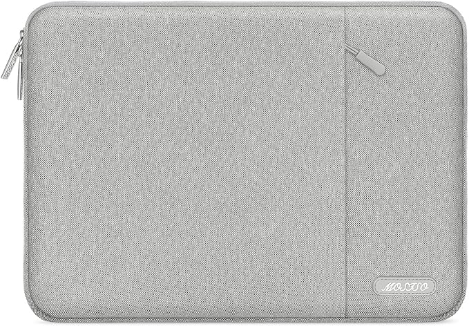 MOSISO Laptop Case 13.3 inch, 13-13.3 inch Laptop Sleeve Compatible with MacBook Air/Pro 13 / Pro 14, HP Dell ASUS Lenovo Notebook, Polyester Vertical Computer Sleeve Bag with Pocket, Gray