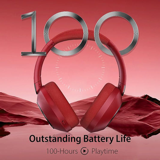 Headphones Wireless Bluetooth, 100H Playtime Active Noise Cancelling Headphones, Bluetooth Headphone with Mic, Over Ear Wireless Headphone with Deep Bass