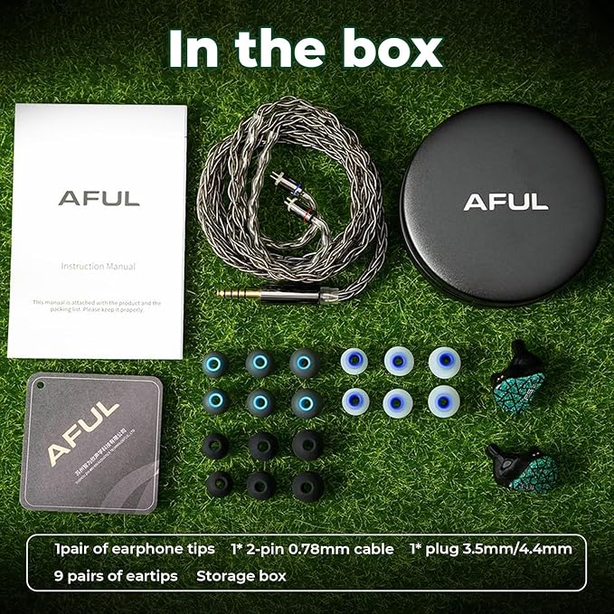 HiFiGo AFUL Performer 5+2 / Performer 7 IEMs, 2DD+4BA+1 Micro Planar Unit in-Ear Monitor Earphones with 3D Printed Acoustic Tube Structure (4.4mm)