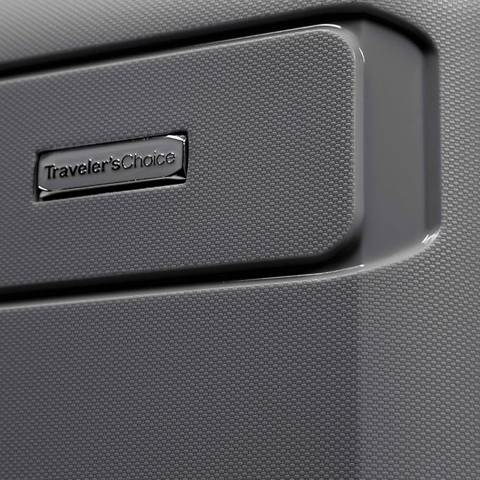 Traveler's Choice Pagosa Indestructible Hardshell Expandable Spinner Luggage, Gray, 22-Inch Carry-on