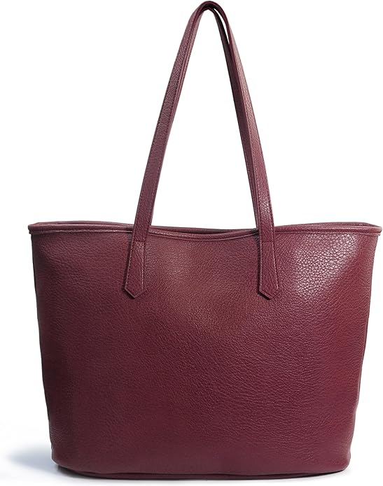 Zipper Tote Bag for Women Soft Vegan Leather Handbag for Work, Travel & Everyday Use
