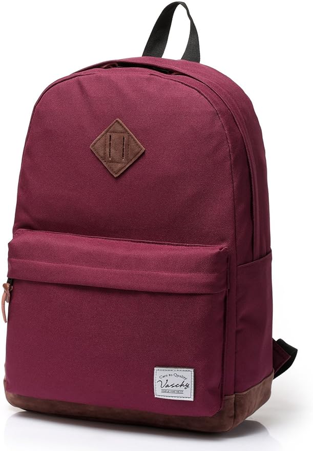 Backpack for Men Women,VASCHY Classic Water-resistant Lightweight Travel School Backpack Casual Daypack