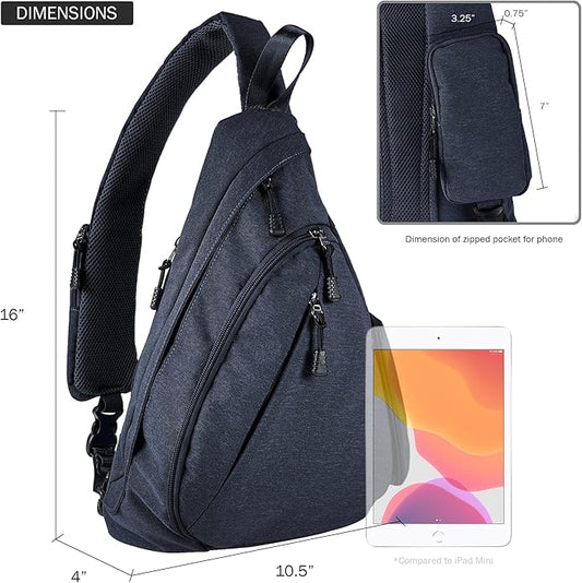 JESSIE & JAMES Peyton Crossbody Sling Backpack Concealed Carry Purse For Women Men Outdoor Chest Bag Shoulder Backpack