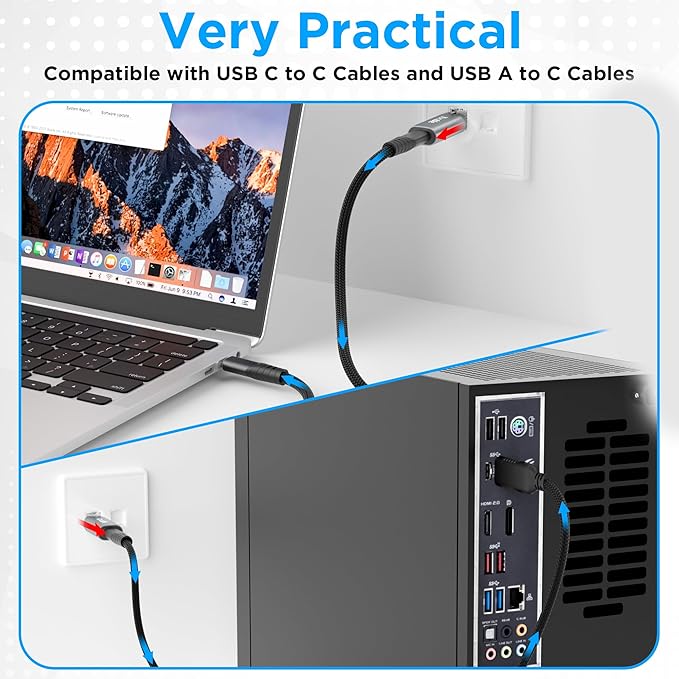 USB C to Ethernet Adapter, Type-C Female to RJ45 Male Adapter, 1Gbps Network Portable Converter, Compatible with MacBook Pro, iPad Pro, Dell XPS