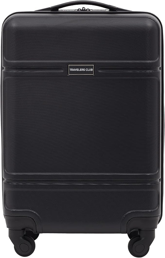 Travelers Club Skyline Spinner Luggage, Black, 20-Inch Carry-On