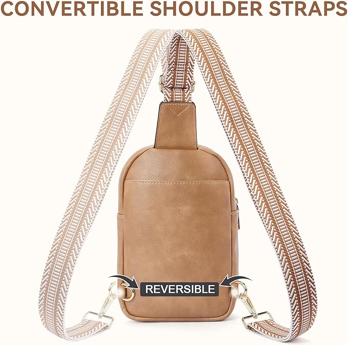 BOSTANTEN Small Sling Bag Crossbody Bags for Women Trendy Crossbody Purse Leather Chest Bag